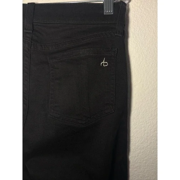 Rag & Bone 10 Inch Skinny Jeans Black High Rise Modal Blend Size 25 W1532I769BLK - Picture 3 of 9